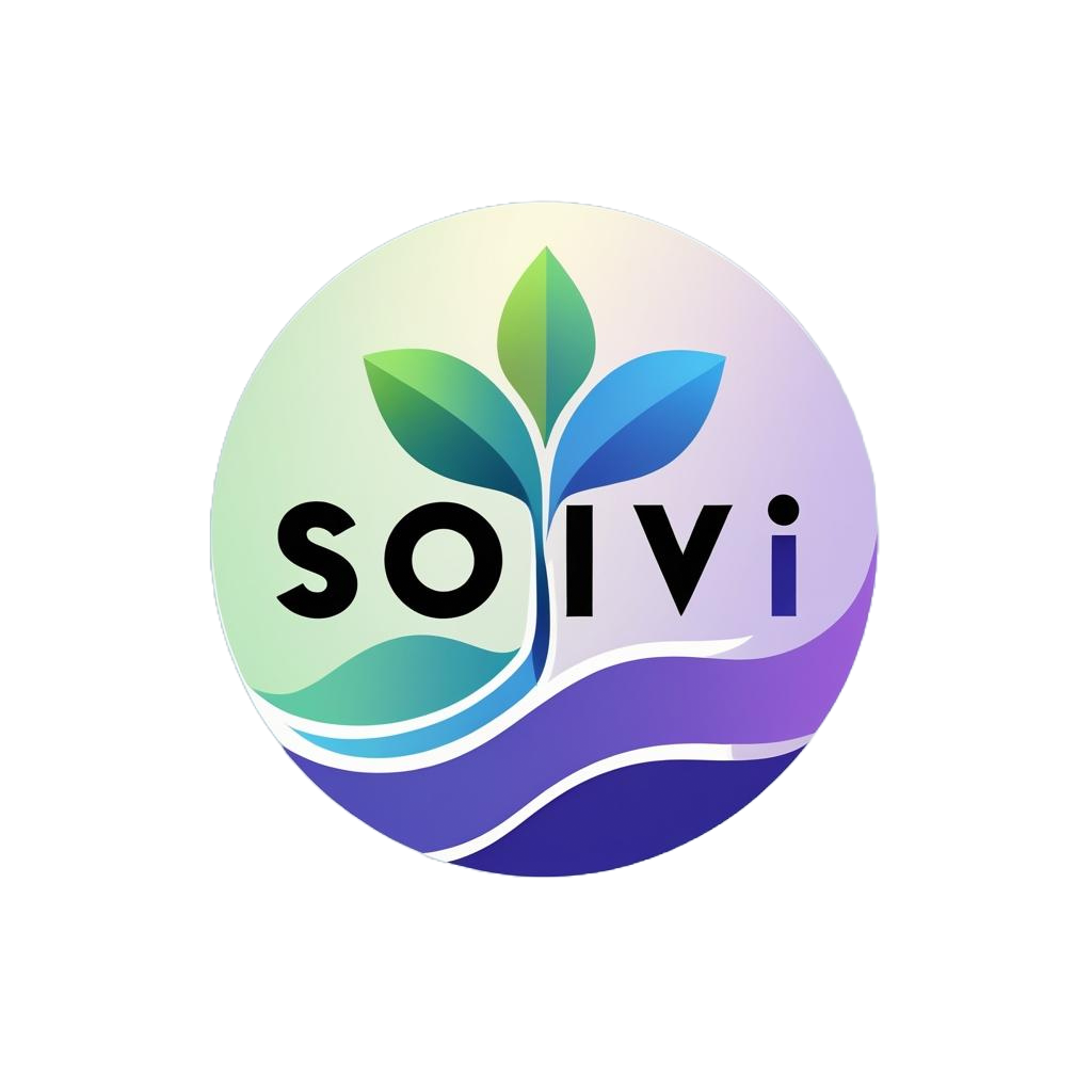 Solvi - Mental health reflection tool with green to purple gradient